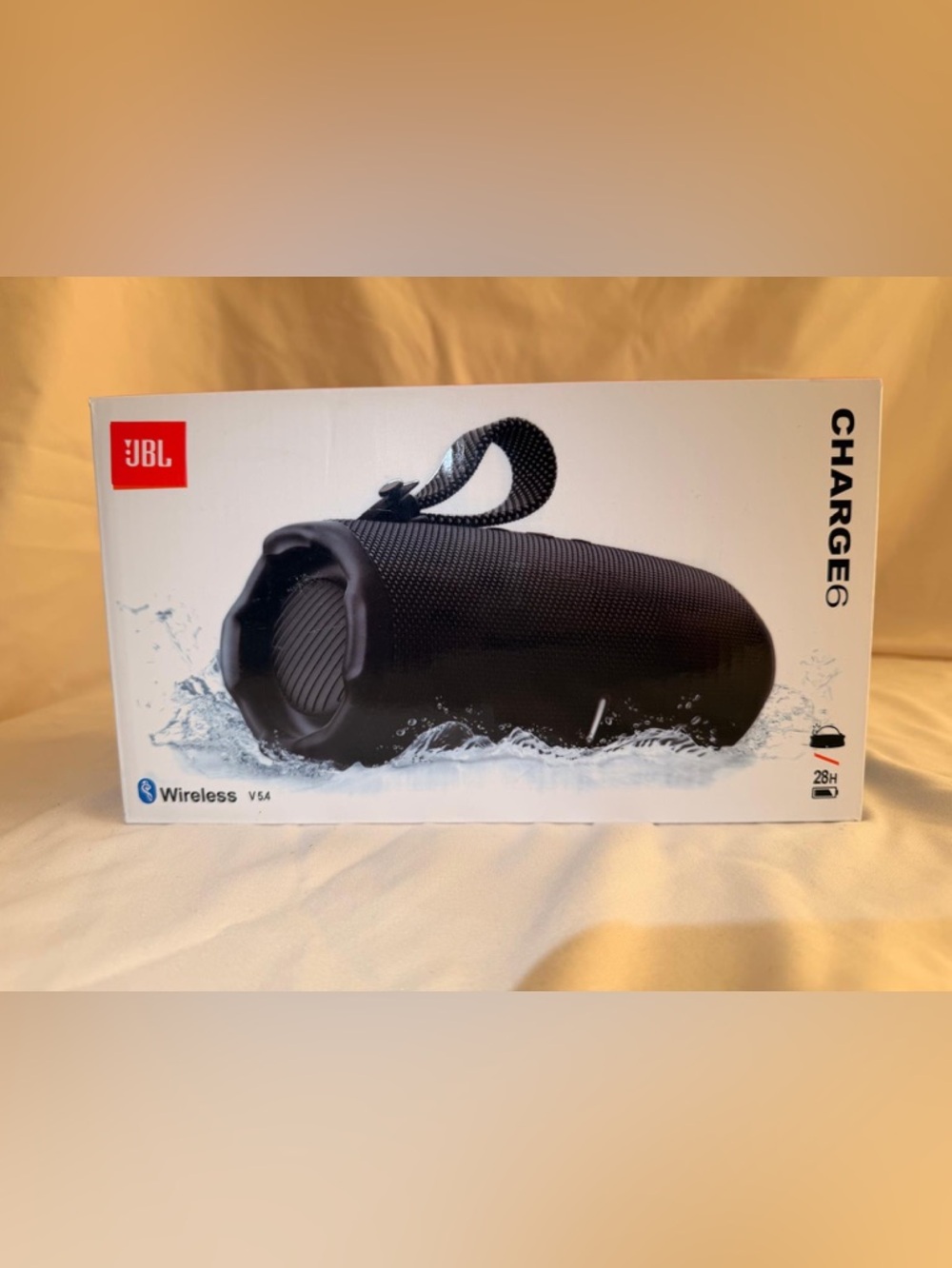 JBL Charge 6 Portable Bluetooth Waterproof Speaker - Black